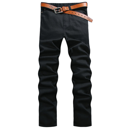 Men's casual jeans straight trousers