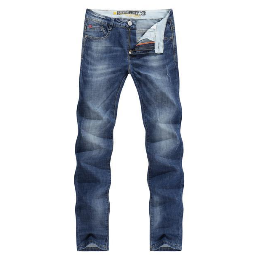 Thin Summer Straight Slim Fit Blue Jeans