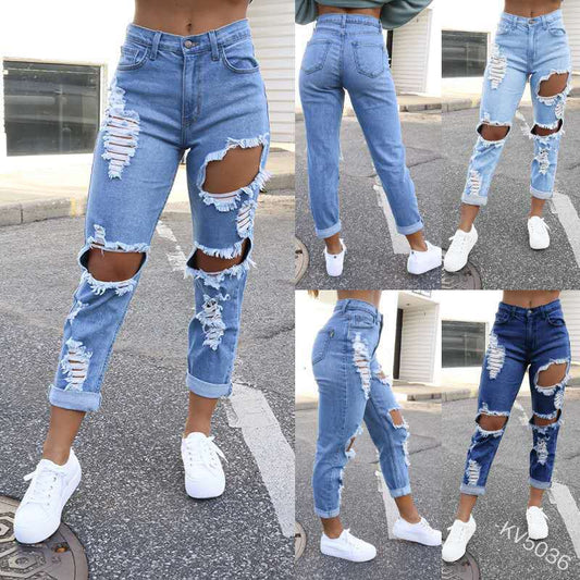 Fashion Personality Straight Jeans For European And American