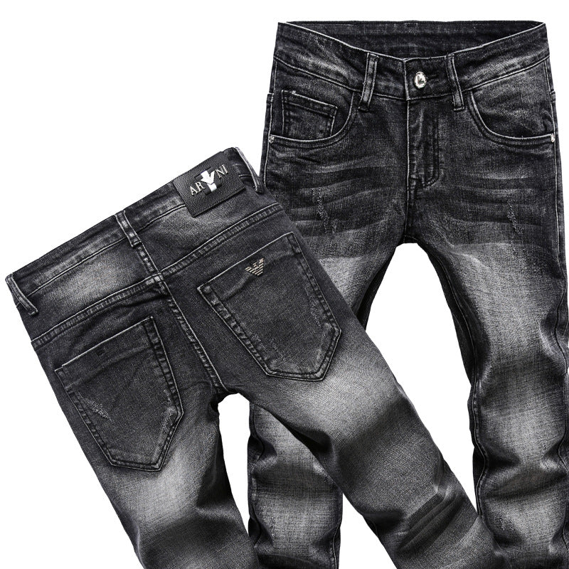 Slim feet pants stretch fashion youth trendy brand jeans