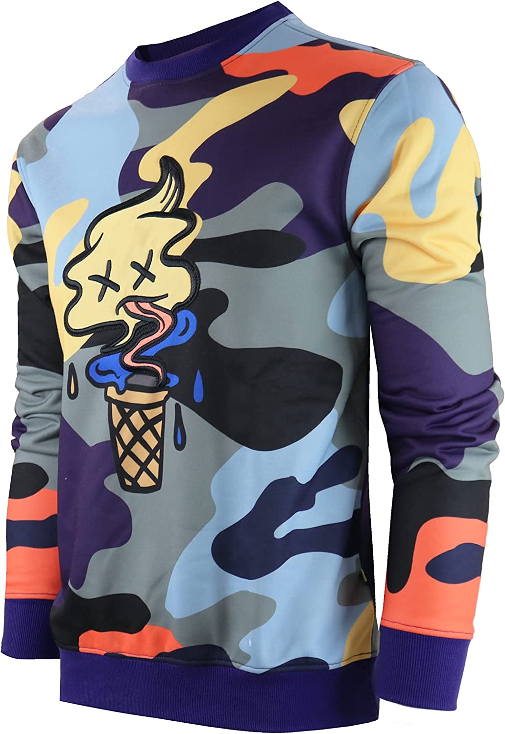 brand Mens Urban Hip Hop Premium Fleece - Pullover Active Urbanwear Street Fashion Crew Neck Sweatshirt