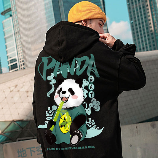 Mens Fashion Casual Loose Panda Print Sweatshirt