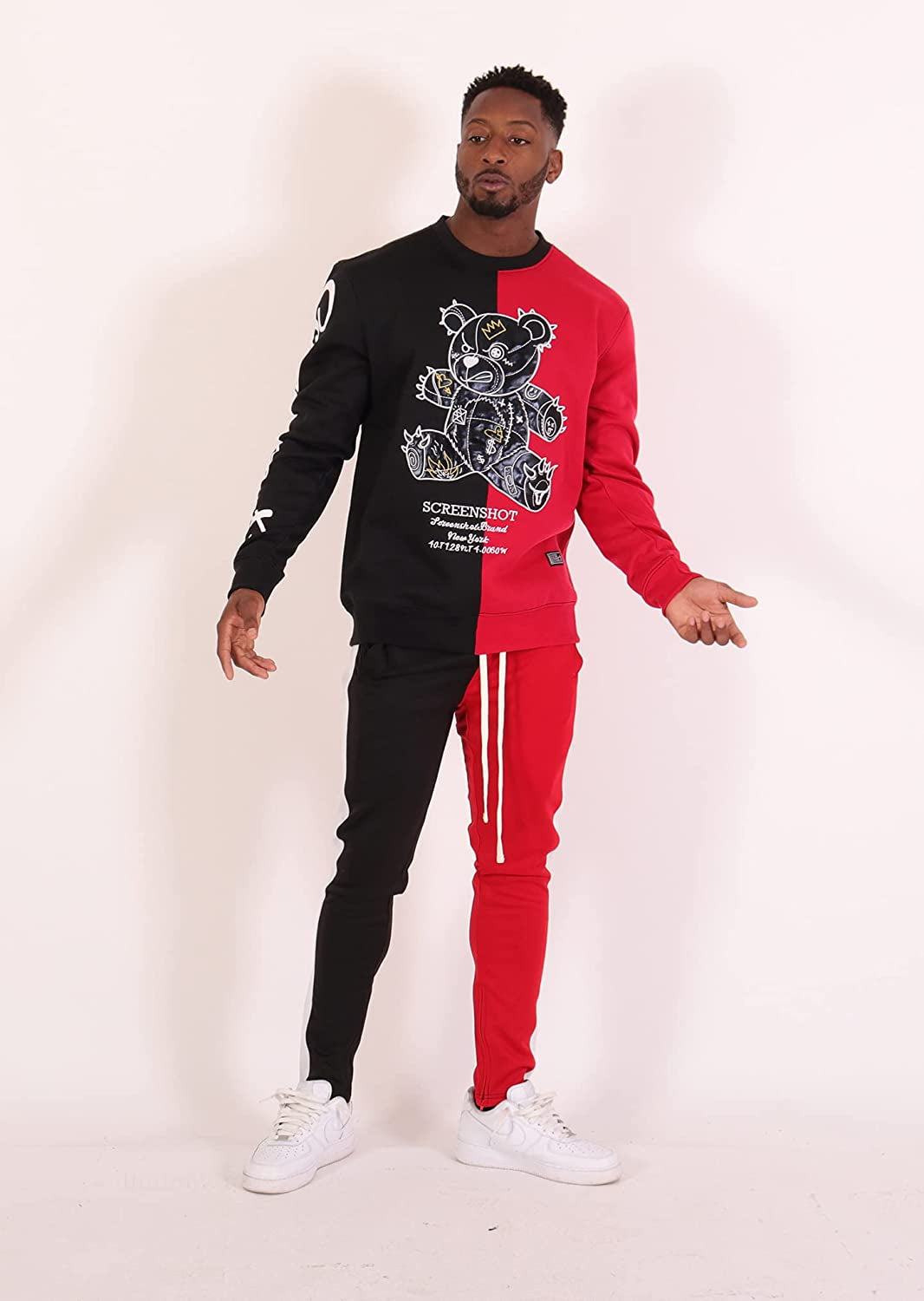 Mens Urban NYC Hip Hop Premium Fleece - Pullover Active Streetwear Fashion Crew Neck Sweatshirt