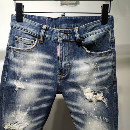 New Fashion Personality Men's Jeans Short